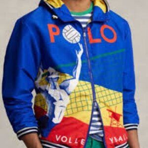 Polo Ralph Lauren Men's Graphic Volleyball Hooded Jacket M